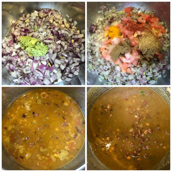 Instant Pot Kala Chana Curry. Black Chickpeas Steps