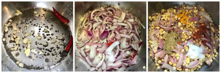 Kale Chana Dal Instant Pot Steps 1