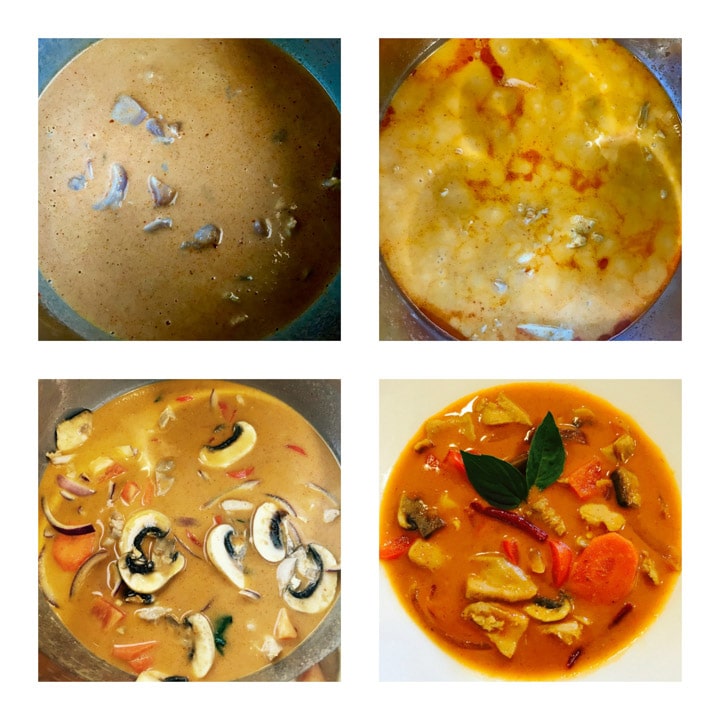 Panang Curry Chicken Instant Pot Pressure Cooker Steps