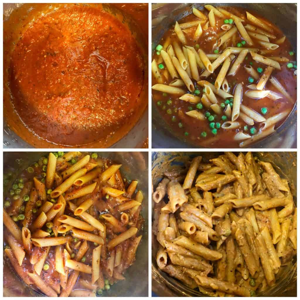 Penne Pasta in Tomato Cream Sauce - Instant Pot - Piping Pot Curry