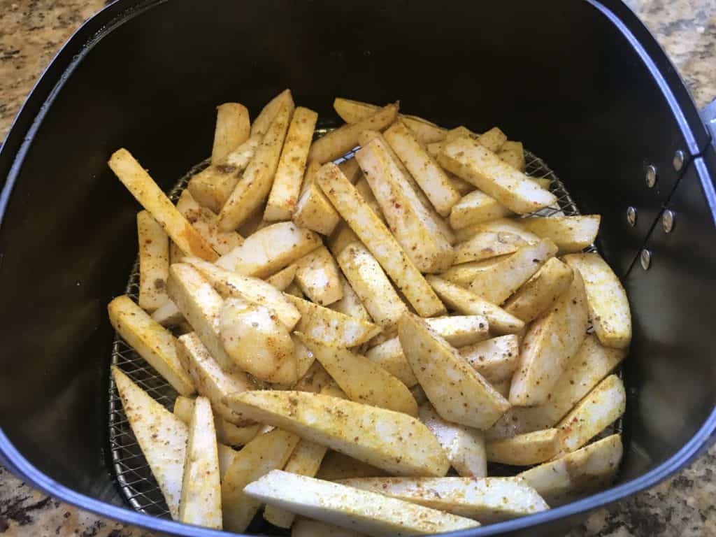 Air Fryer Taro Root Fries / Crispy Arbi Piping Pot Curry