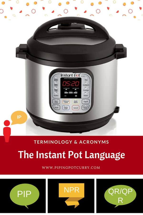 Instant Pot Language: Terminology & Acronymns