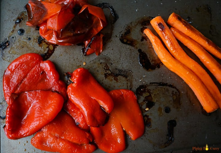 Roasted Red peppers skin removed