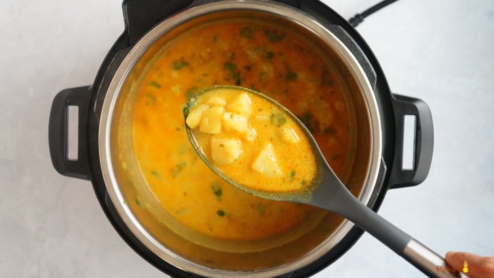 Potatoes in Yogurt Sauce Instant Pot Cooked