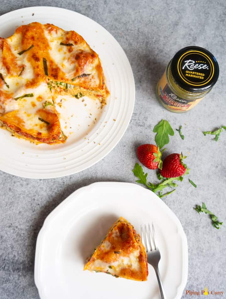 Instant Pot Spinach Artichoke Lasagna 1-2