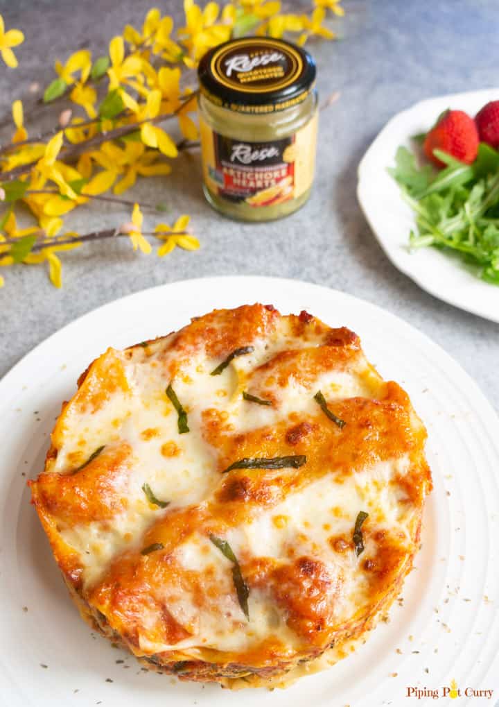 Instant Pot Spinach Artichoke Lasagna
