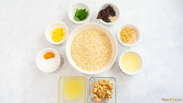 Instant Pot Lemon Rice Ingredients
