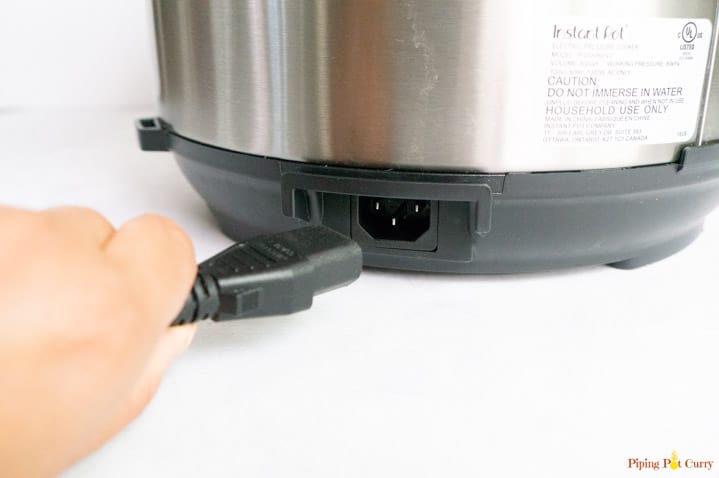 Instant Pot Setup - Power Cord