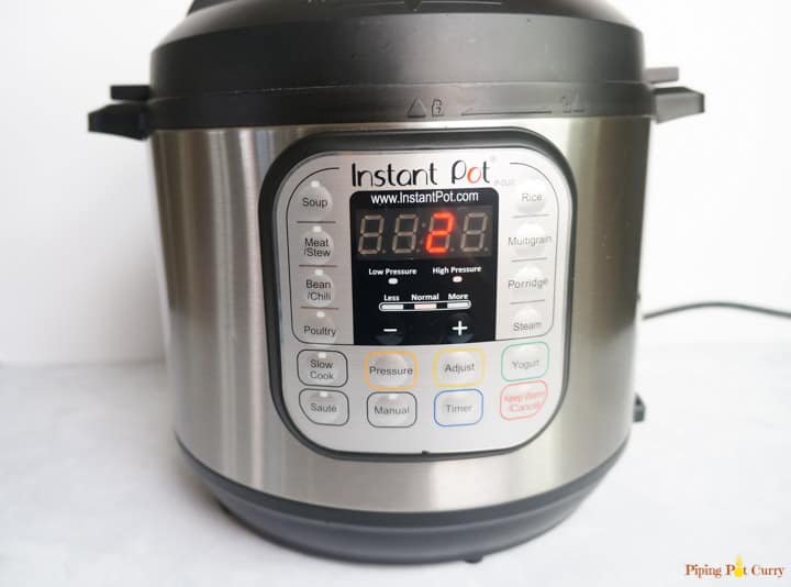 Instant Pot Water Test - Set Steam mode for 2 mins
