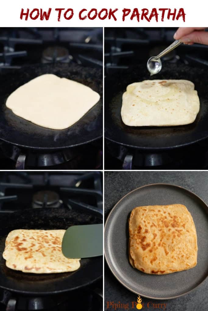 How to cook paratha steps - pan fried indian flatbread