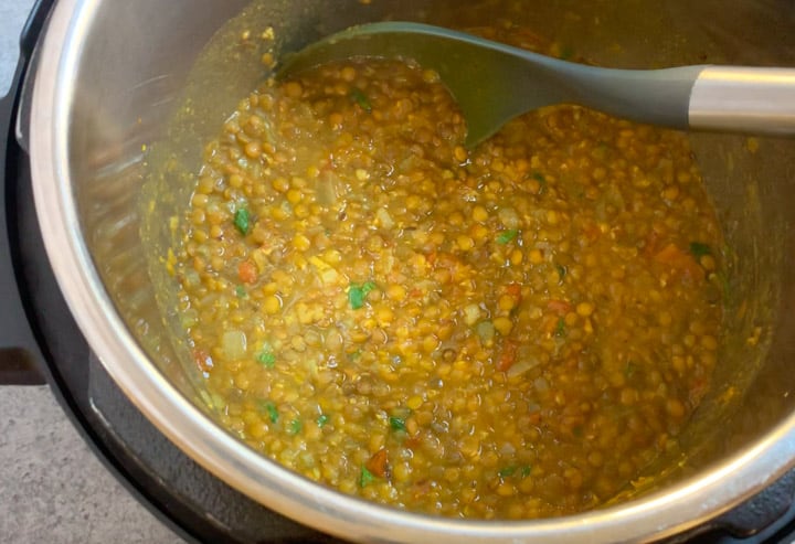 Masoor Dal ready in pressure cooker