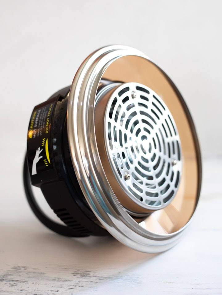Showing the heating element of the healthy Crisplid