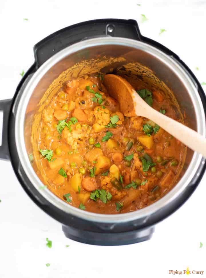 Instant Pot Vegetable Korma - Piping Pot Curry